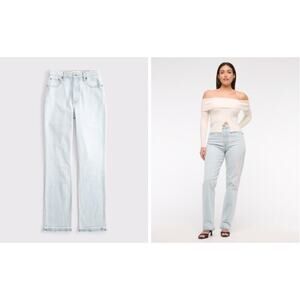 Abercrombie & Fitch Curve Love Ultra High Rise 90s Straight Jean